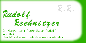 rudolf rechnitzer business card